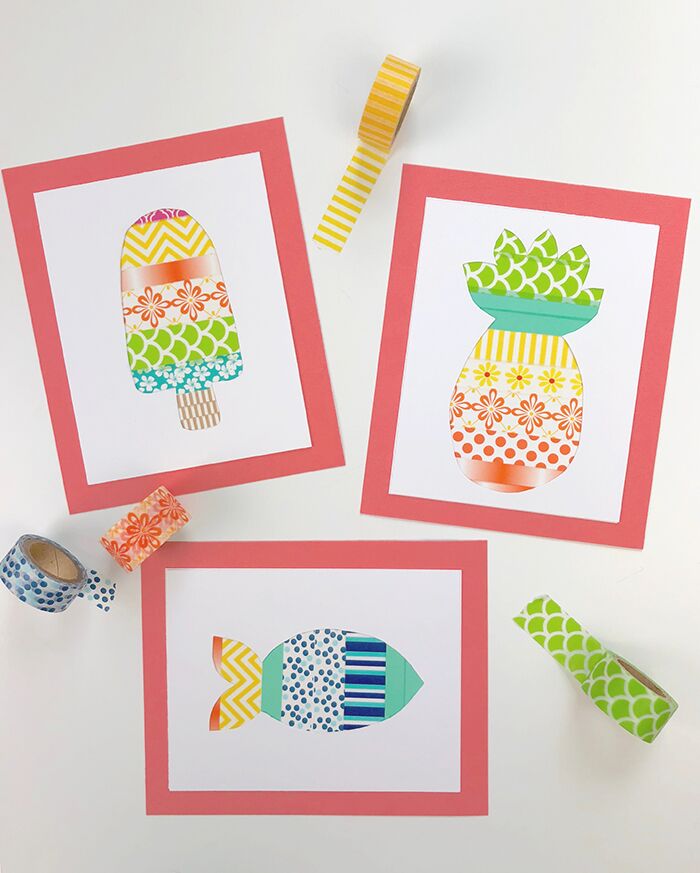 A Fun Washi Tape– Summer Crafts for Kids - The Idea Room